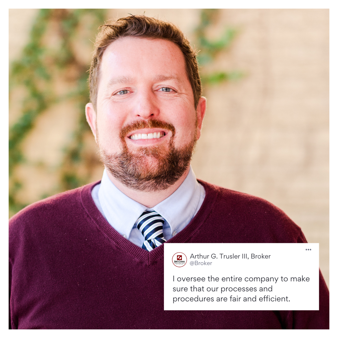 Arthur Trusler, Broker headsot for Bel-Cross Properties website