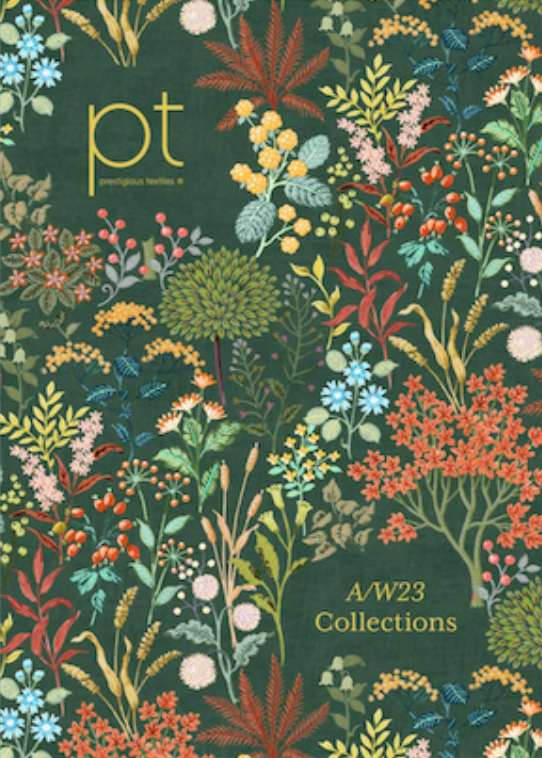 Green floral print cover,