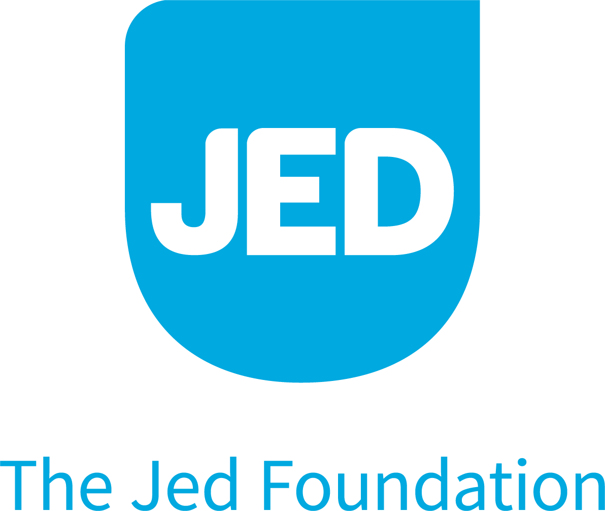 JED logo with blue shield and white “JED” text above “The Jed Foundation”