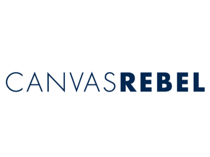 CANVASREBEL logo in navy blue on a white background