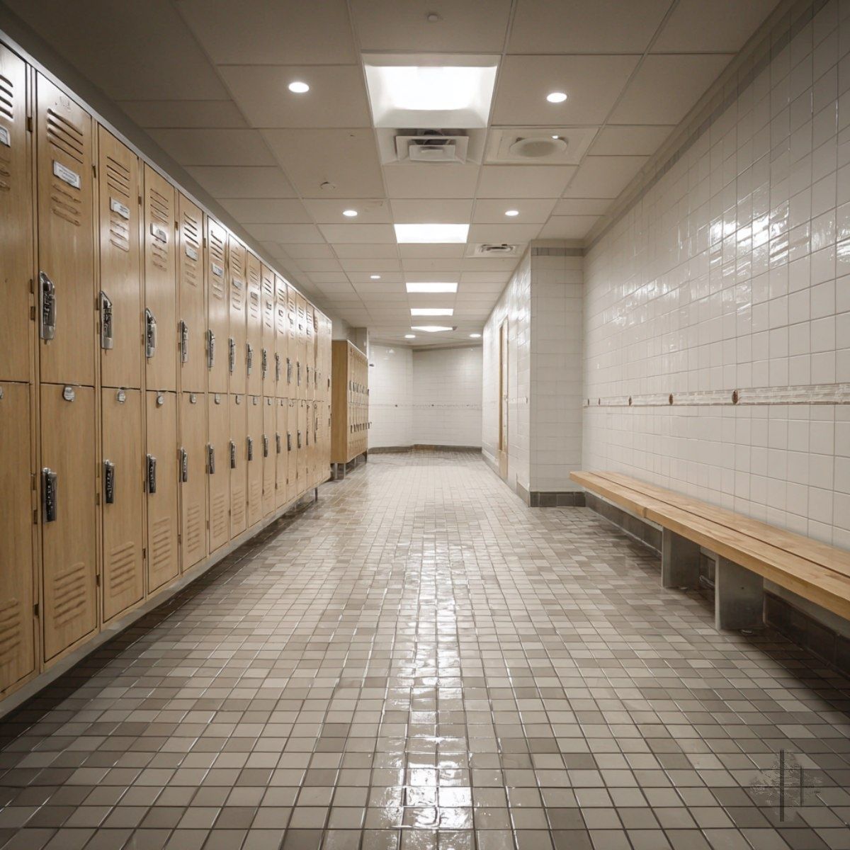 university locker room tile reglazing