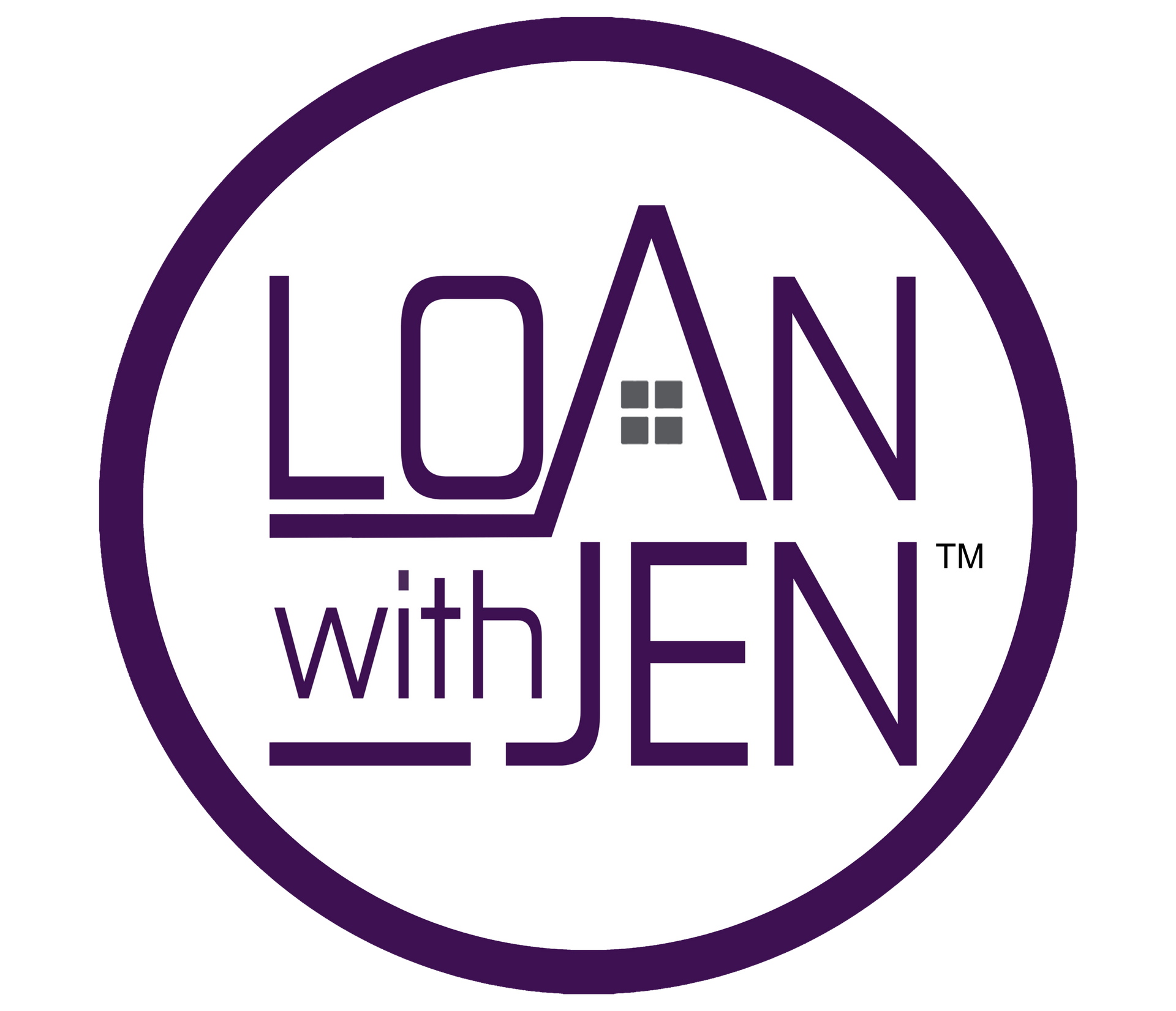 Loan with Jen A logo for loan with jen in a purple circle.