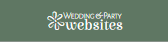 Wedding & Party Websites logo in white on a green background