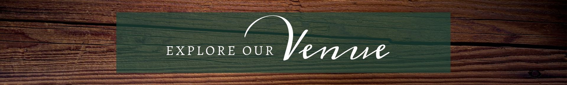 Wooden sign with “Explore Our Venice” in white script on a dark green plaque.