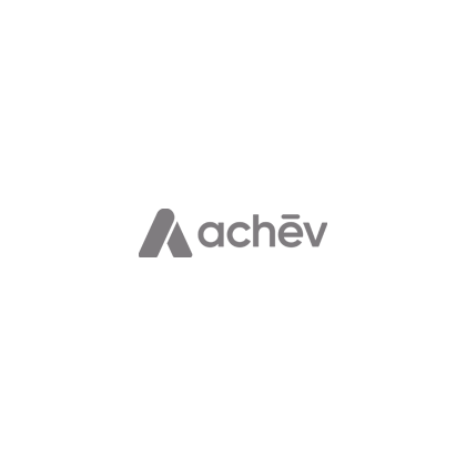 A logo for a company called achev on a white background.