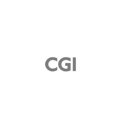 The cgi logo is gray on a white background.