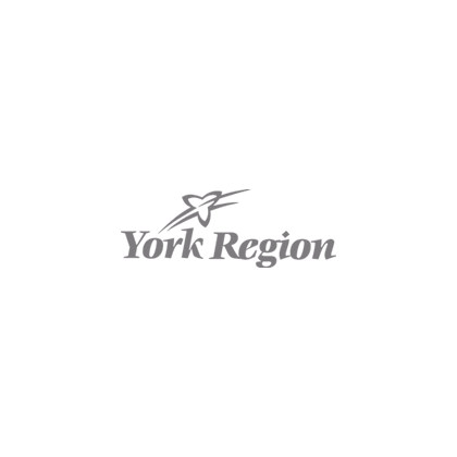 A logo for the york region with a star on a white background.