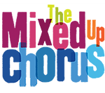 A colorful logo for the mixed up chorus