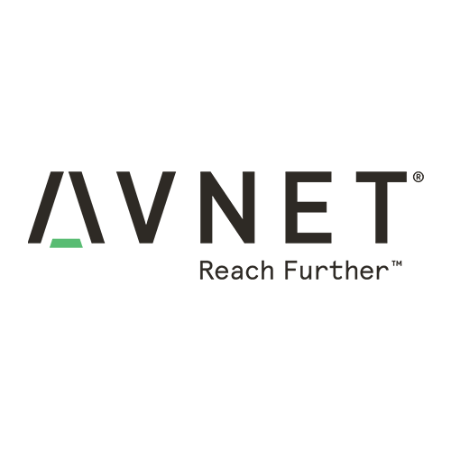 a logo for a company called avnet reach further .