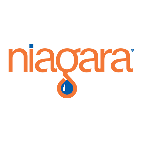 a niagara logo with a drop of water in the middle