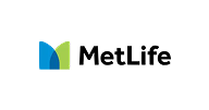 MetLife logo: blue and green abstract design next to the company name in black text.