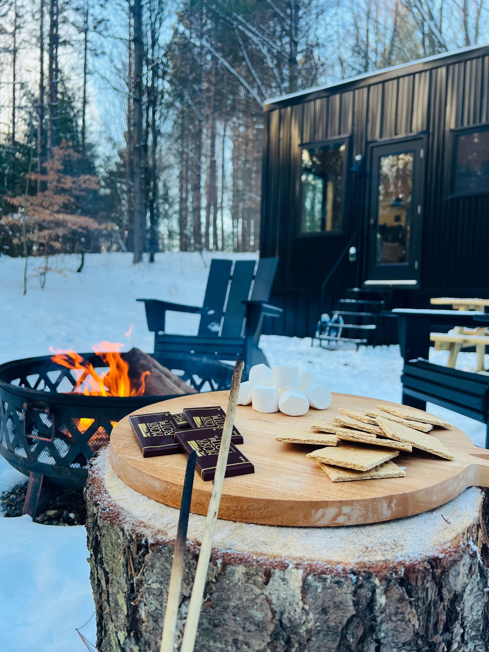 s'mores board at natures escape