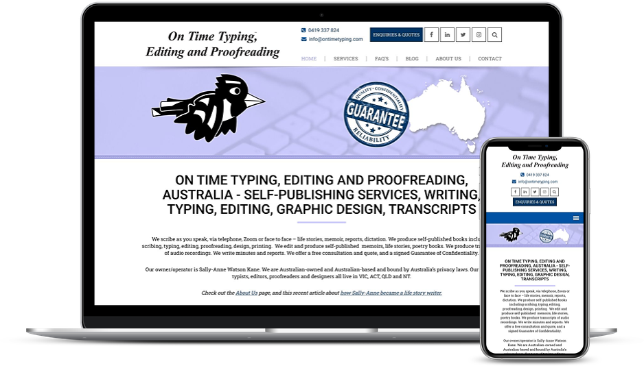 On Time Typing, Editing and Proofreading