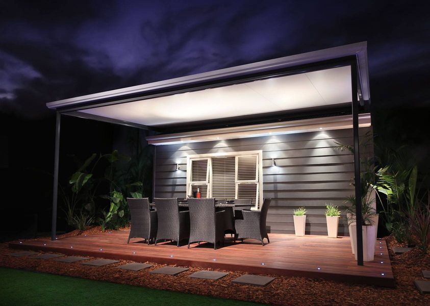 Patio with A Table and Chairs, Under a Covered Area — Precision Patios Toowoomba In Toowoomba, QLD