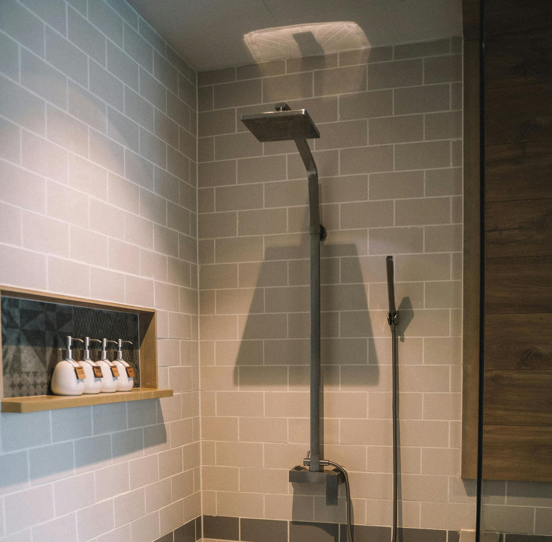 A newly tiled shower — Origin Plumbing & Gas in Tuckurimba, NSW