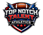 A red, white, and blue logo for