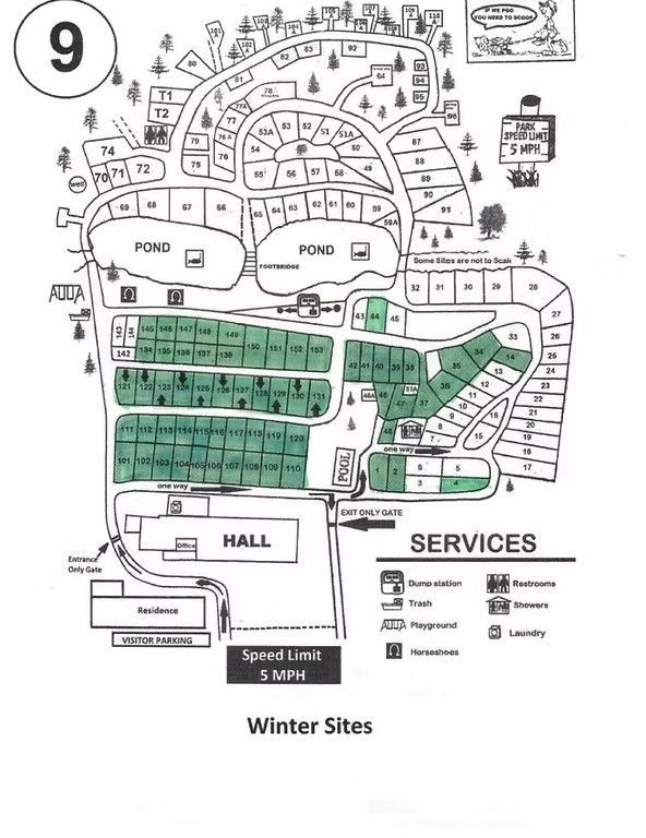 Winter Site Map.