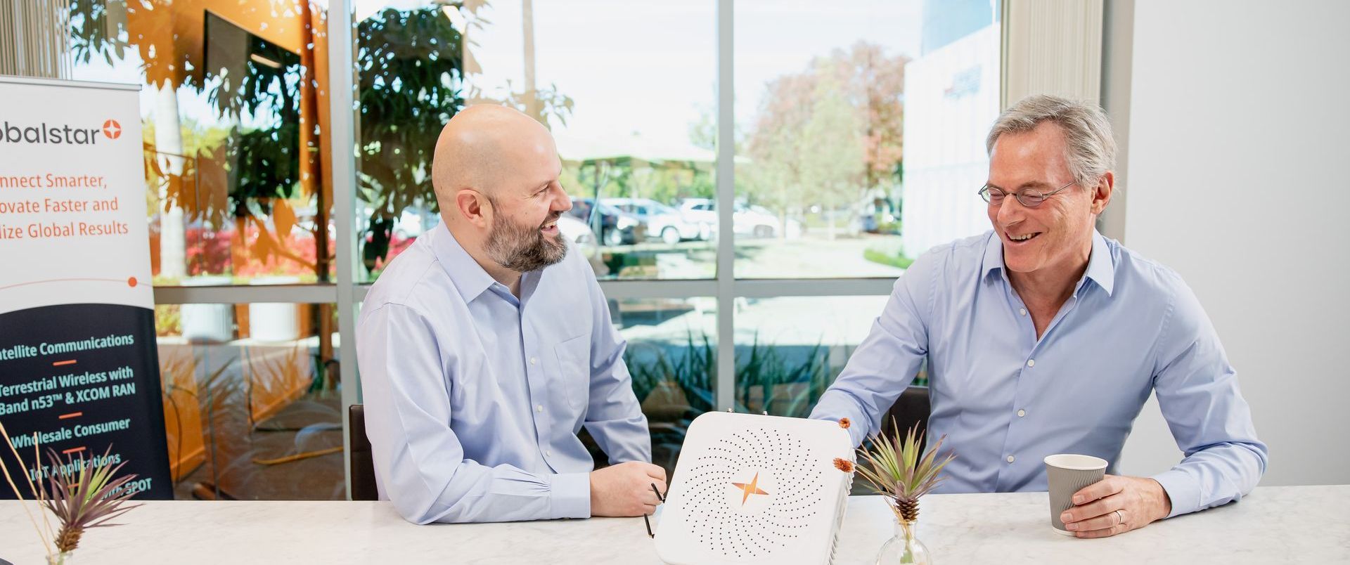 Globalstar CEO Paul Jacobs at desk in San Diego