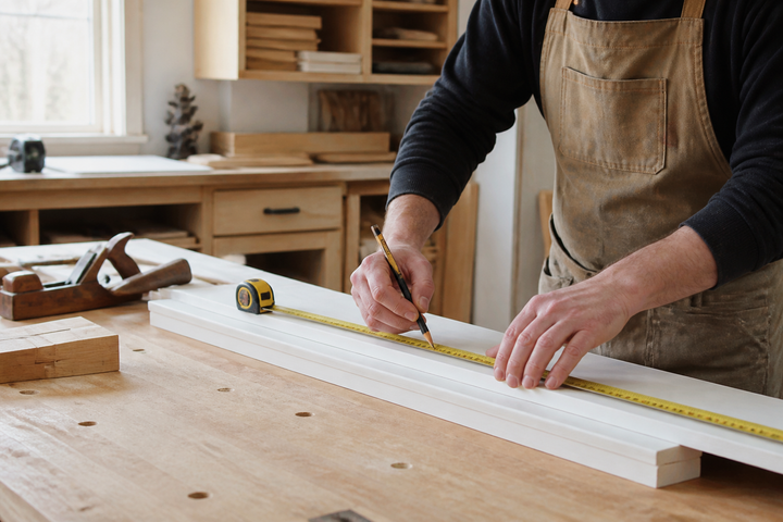 Person assembling a custom trim build in Dublin, OH