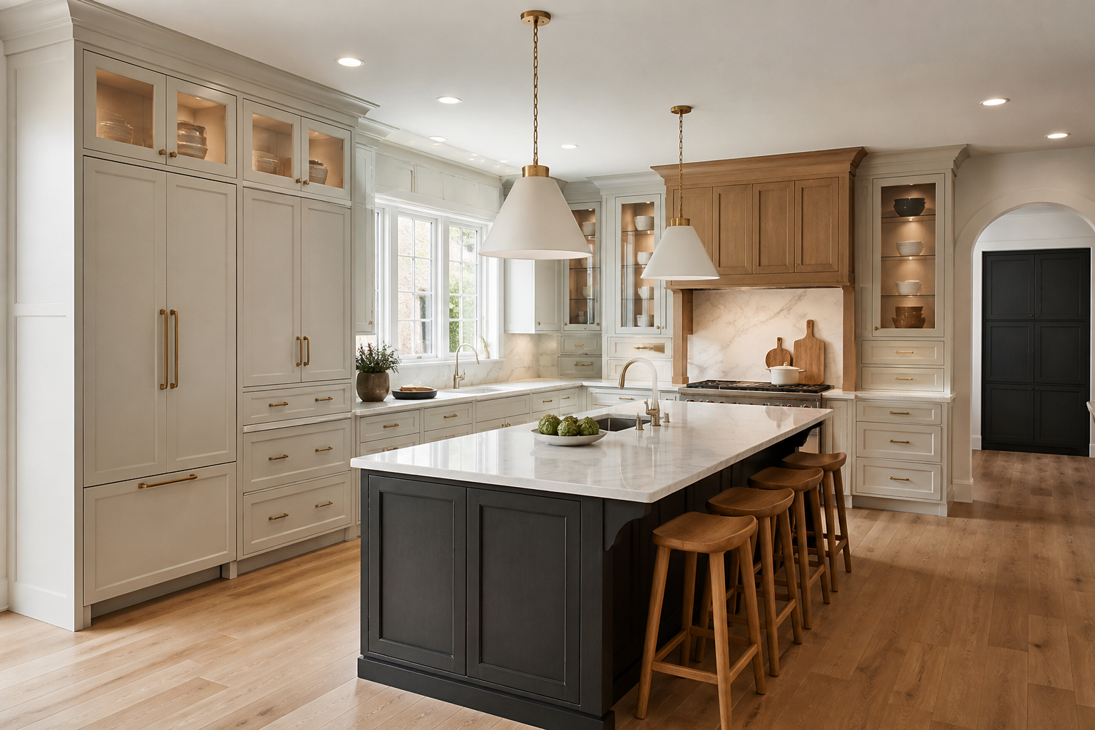 Custom Kitchen Cabinets built into Dublin, OH home.