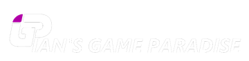 Ian's Game Paradise - Video Game Store Anchroage Alaska Logo with a purple crescent shape and small text.