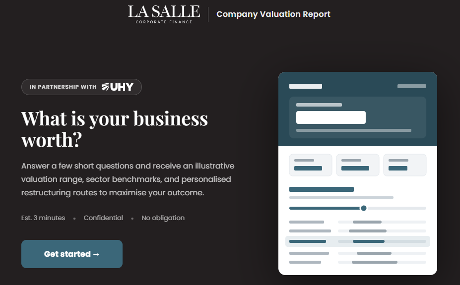 Illustration of a company valuation calculator tool