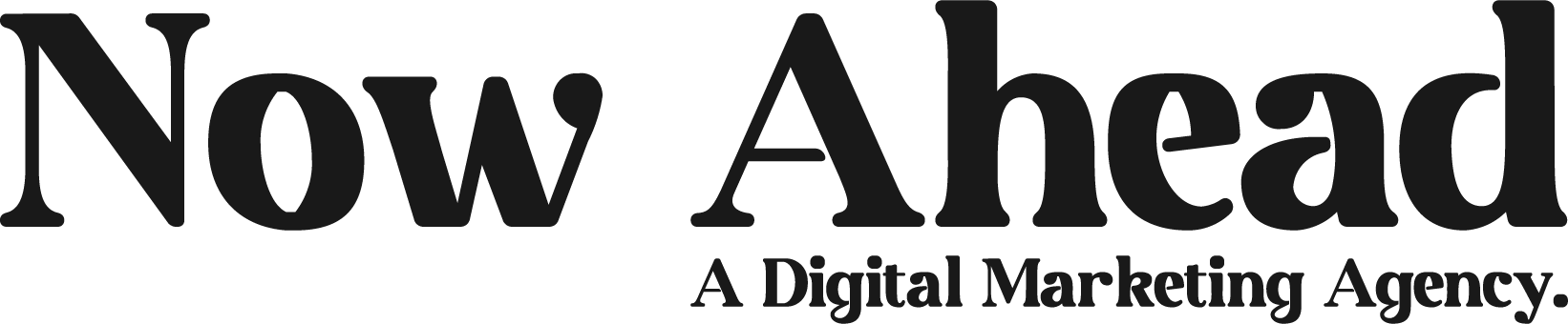 Now Ahead: text logo for a digital marketing agency.