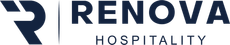 Renova Hospitality logo, dark blue with