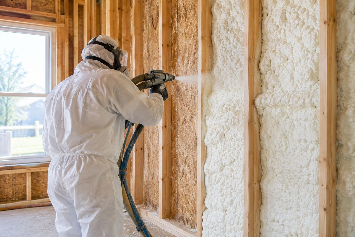 spray foam wall insulation installation in Palmhurst TX