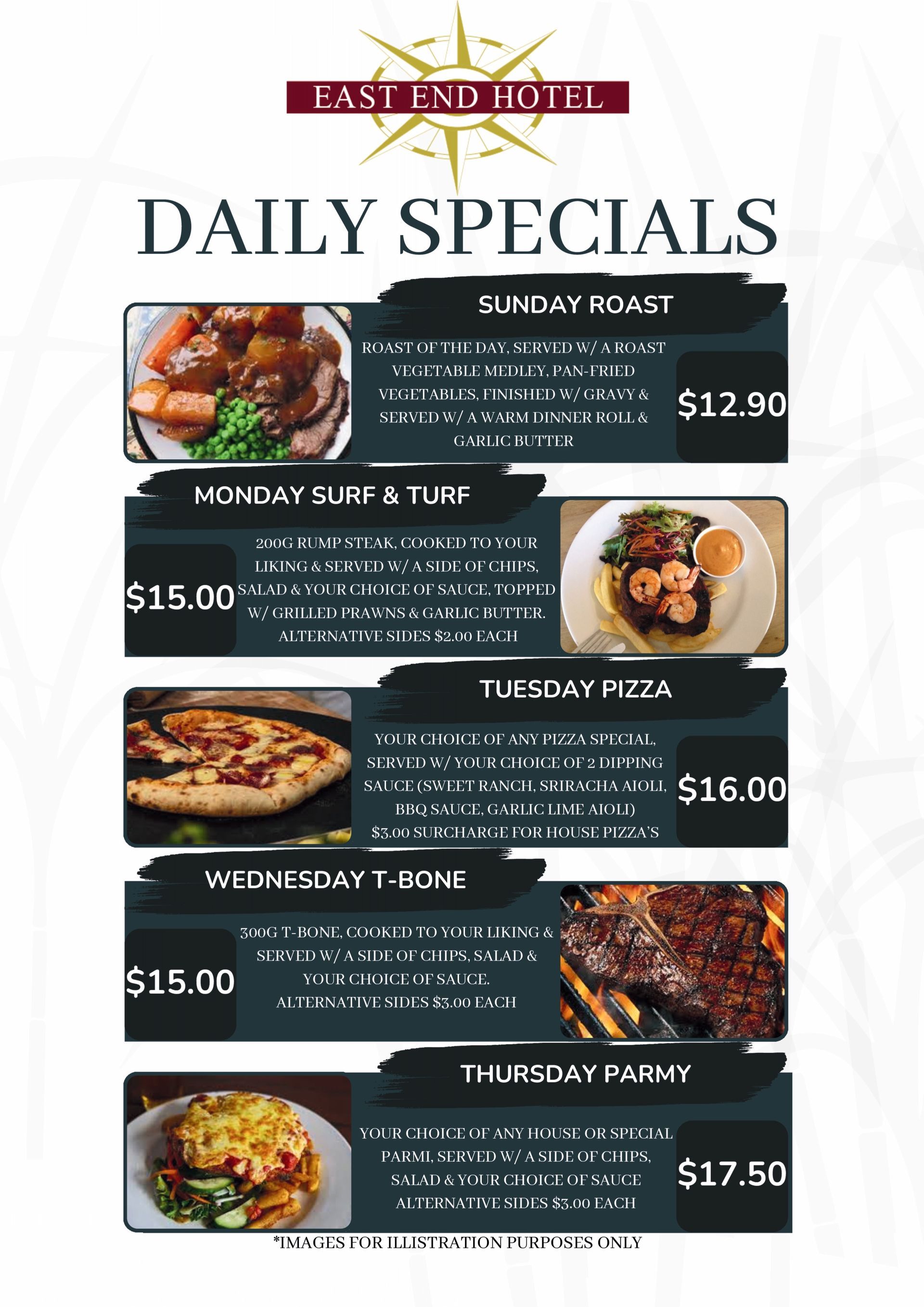 East End Hotel, With Food Photos and Prices — East End Hotel in Bundaberg East, QLD