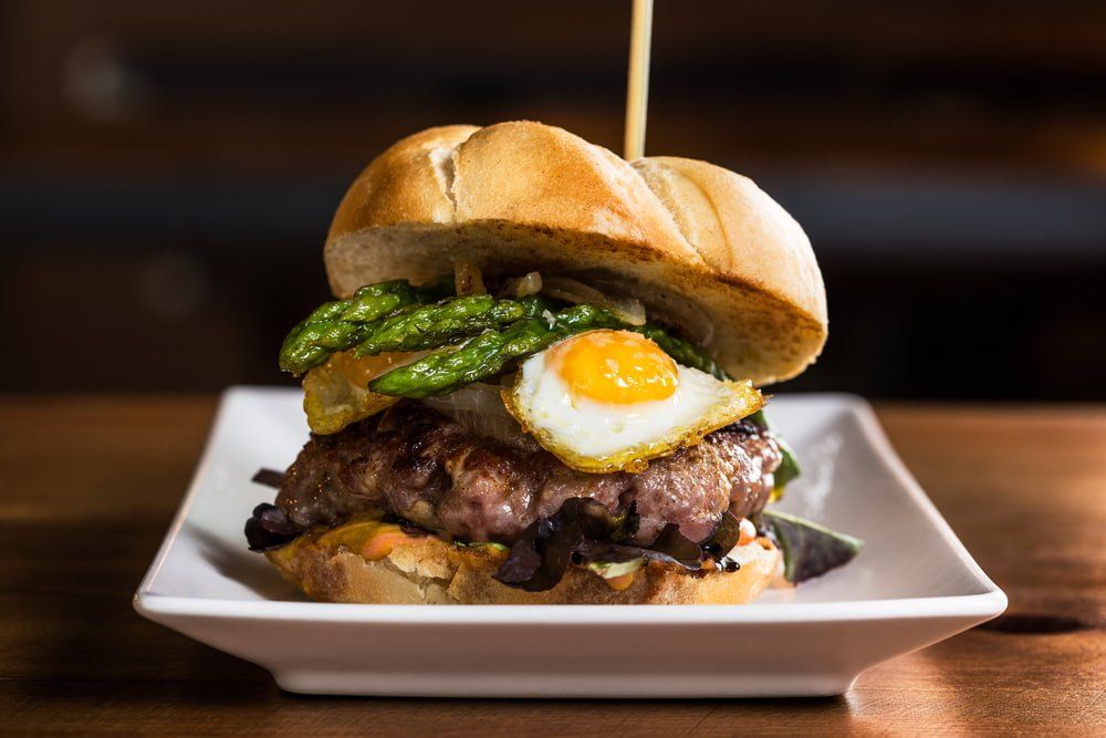 Burger With Onion — Pub In Bundaberg, QLD