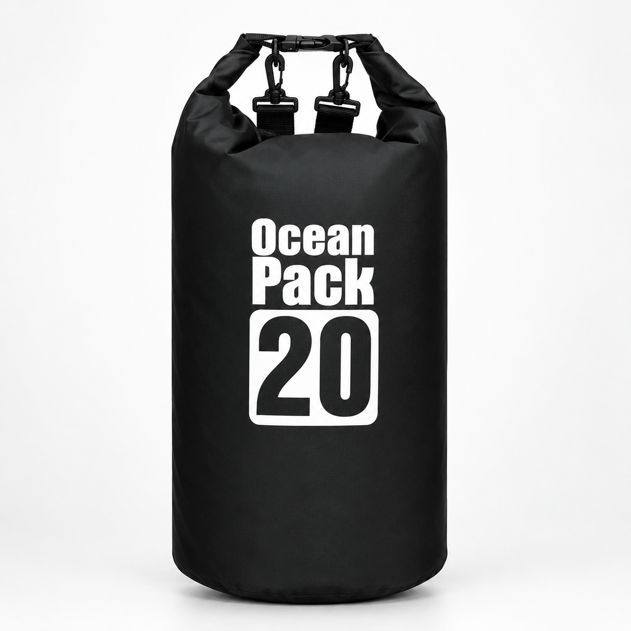 Bolsa estanca Black Ocean Pack 20 con cierre enrollable, vista frontal