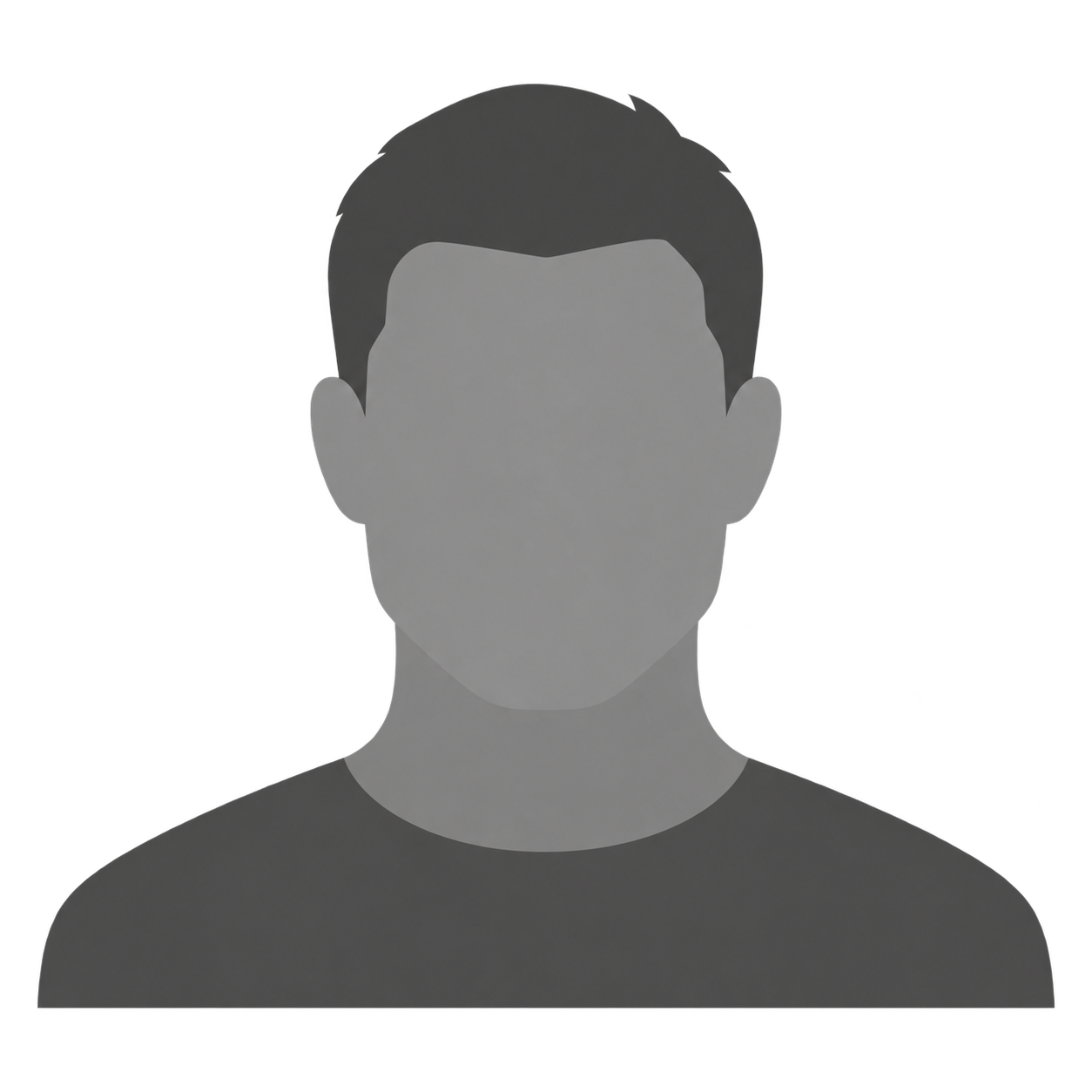 Gray generic user avatar silhouette on a light background