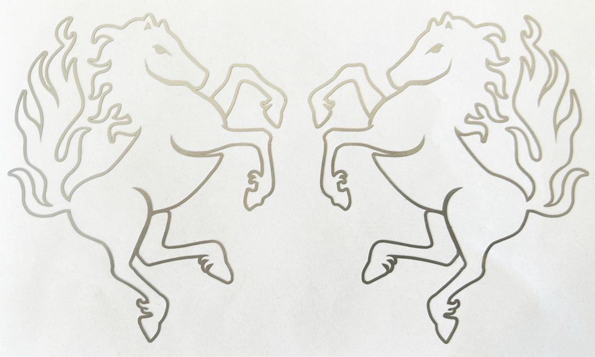 Twentse Ros contour sticker ZILVER