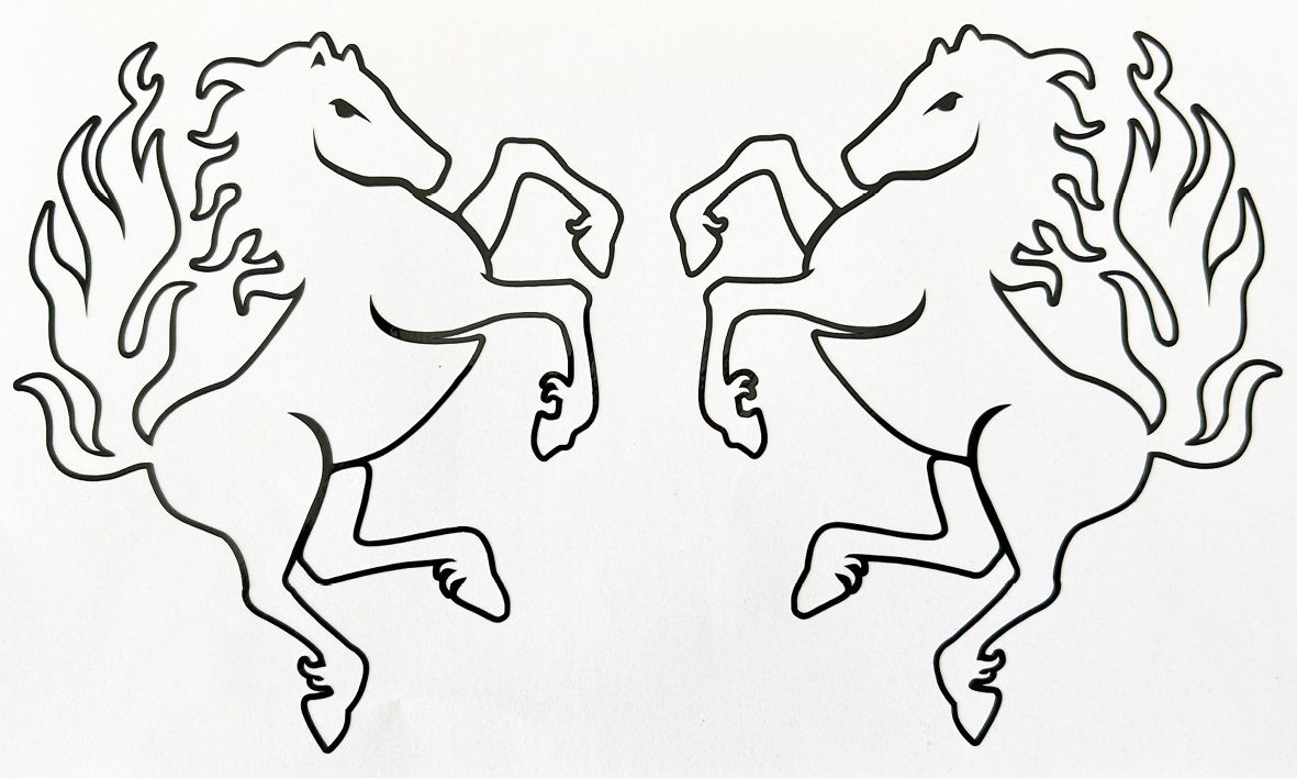 Twentse Ros contour sticker ZWART
