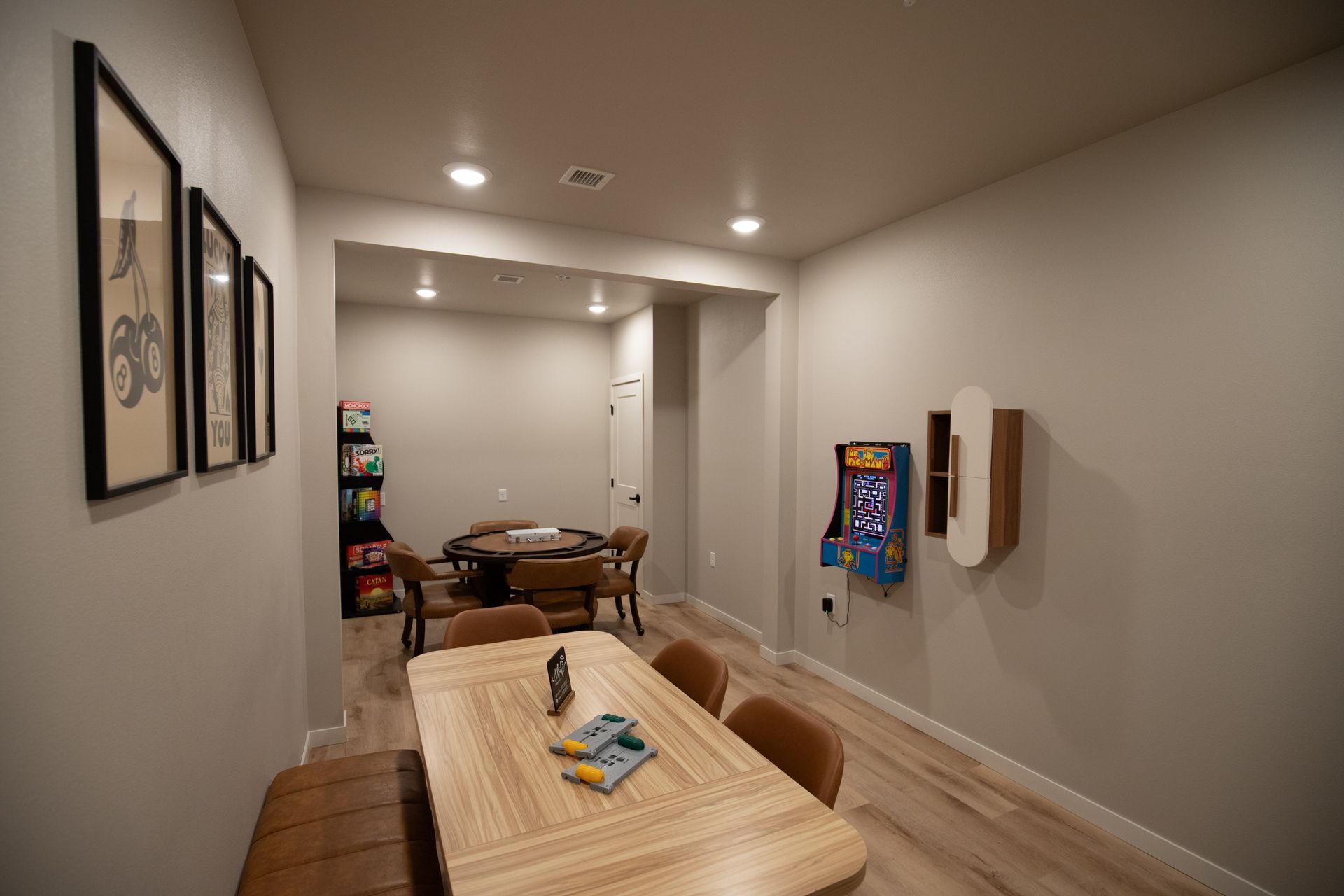 Game room with arcade machine at BLOC
