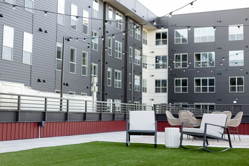 Outdoor patio at BLOC