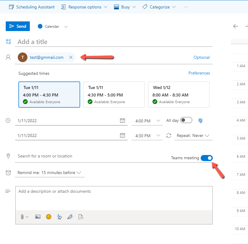 how to add event to microsoft calendar