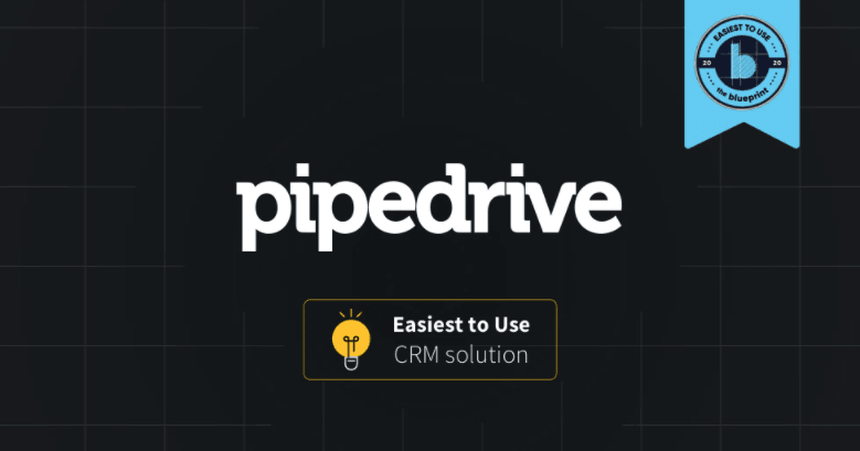 A black background with the word pipedrive on it