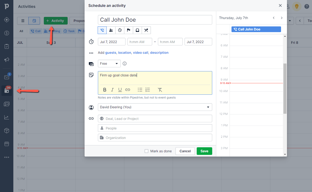 pipedrive task management