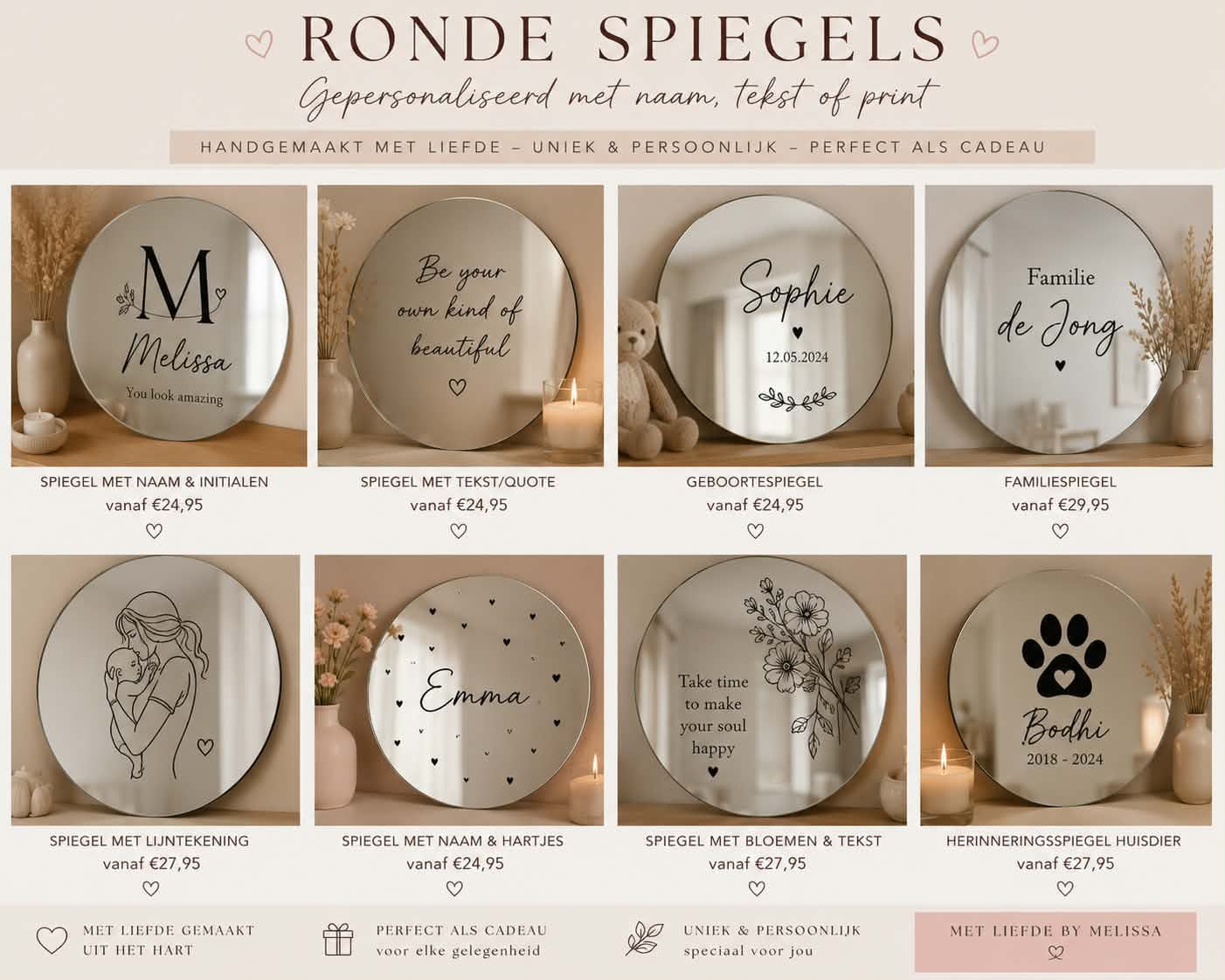 ✨Gepersonaliseerde Spiegels