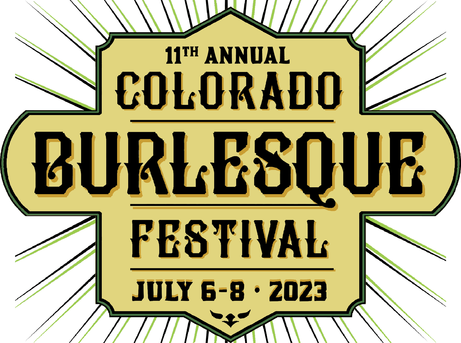 The logo for the 11th annual colorado burlesque festival