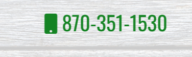 Green phone icon with the number 870-351-1530 on a light textured background