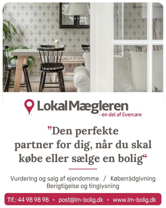En annonce for lokal maegleren på et fremmedsprog