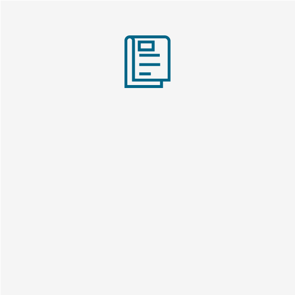 Une icône bleue représentant des documents ou des pages empilés sur un fond gris clair.