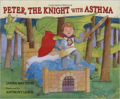 Book cover: a child knight with red cape rides a horse beside a castle tower, titled