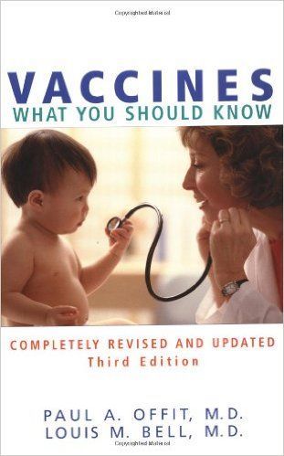 Book cover: “Vaccines: What You Should Know” with a child and woman facing each other