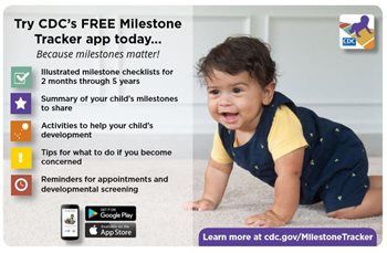 CDC Free milestone tracker app