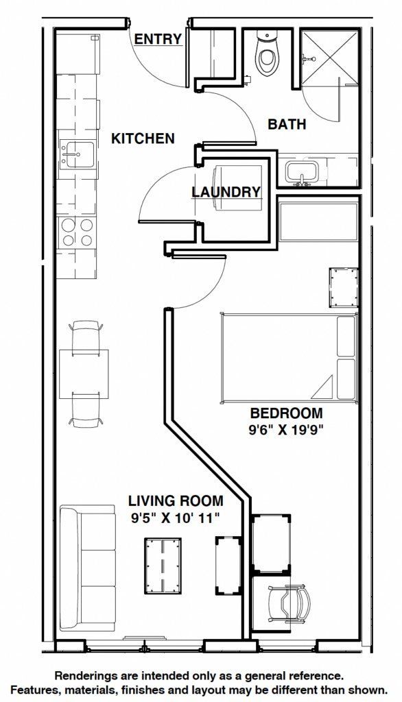 One Bedroom A Dimensions