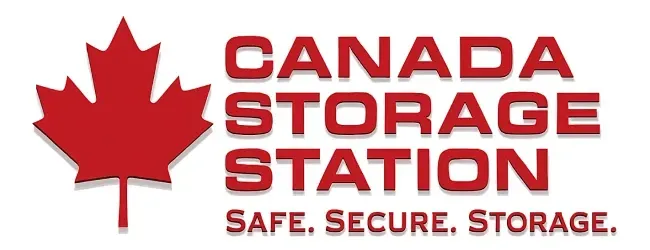 Canada Storage Station logo with red maple leaf and red text on white background